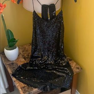 Black sequin minidress